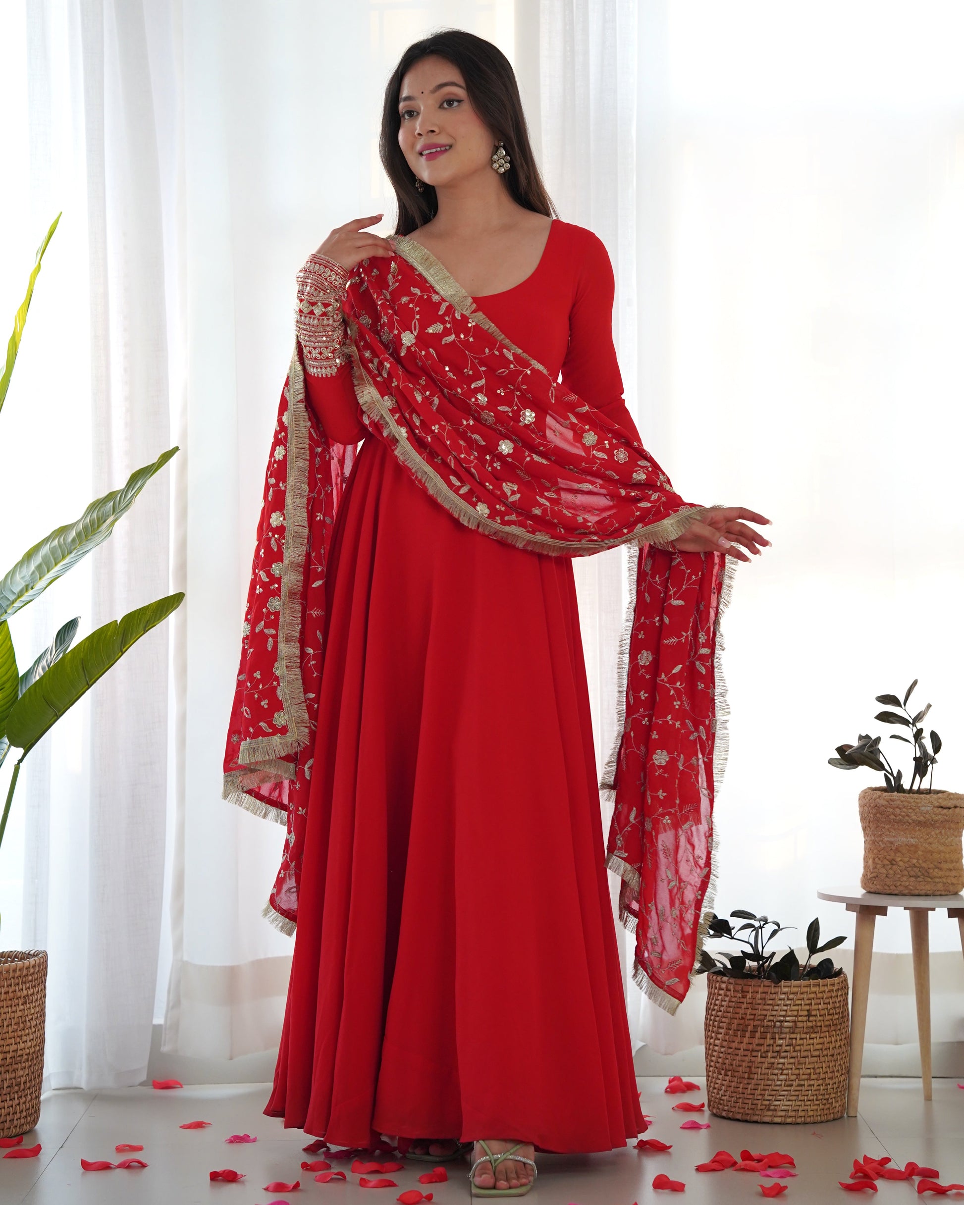 SHARON ANARKALI DUPATTA SET