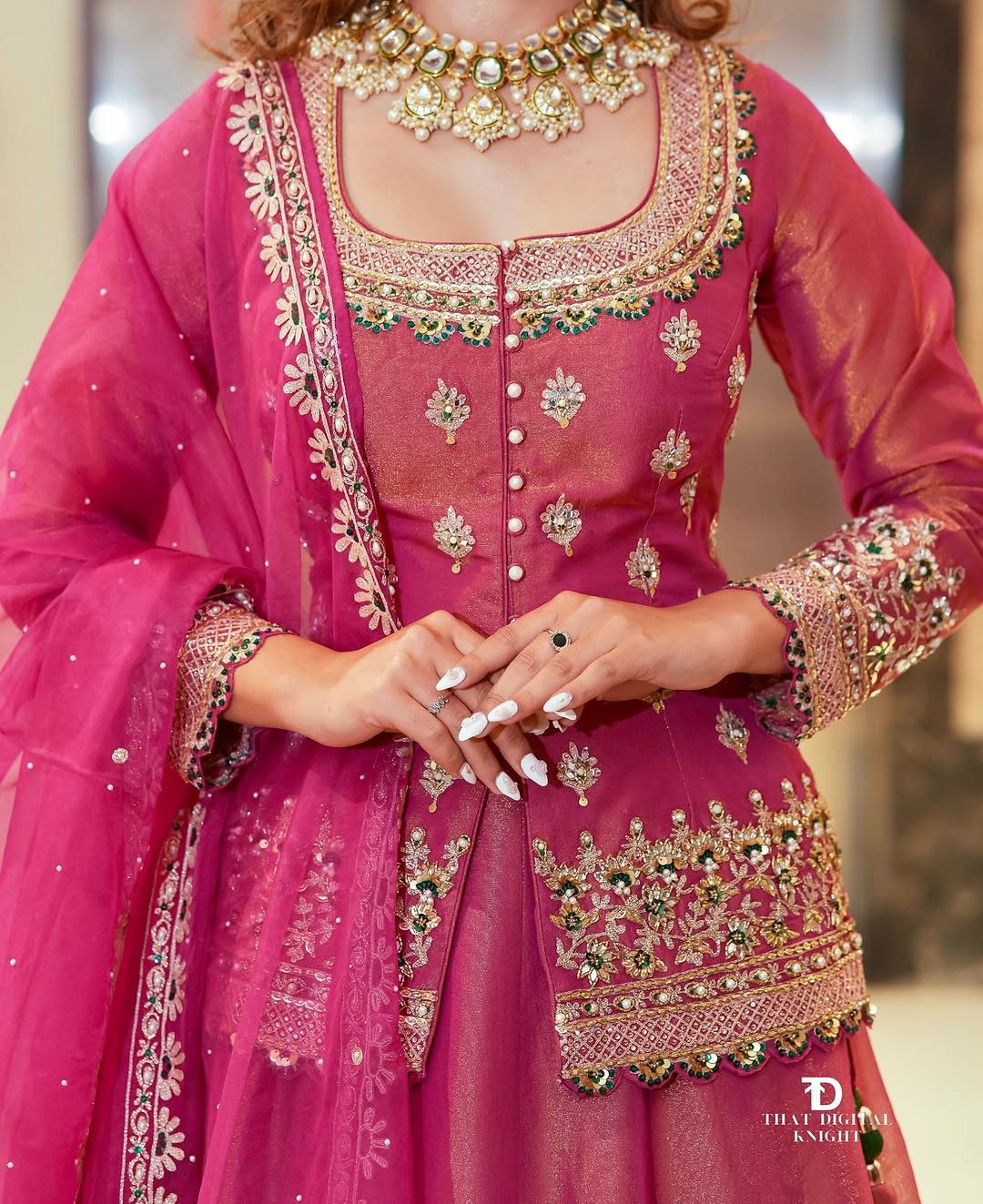 Luxurious Ethnic Suit Set with Exquisite Embroidery Work