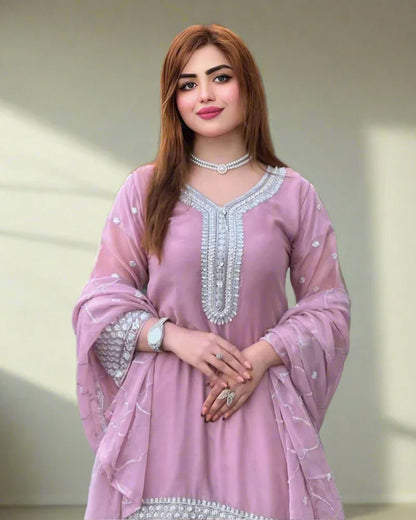 Pink Designer Sharara Plazzo Set